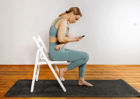 Using chair yoga